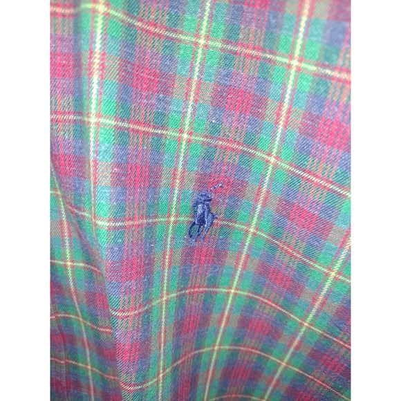 Ralph Lauren Classic Fit Colorful Plaid Button Up Shirt Size XL - Picture 2 of 5